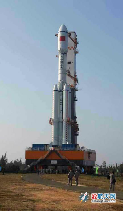 正在海南文昌进行合练的长征七号运载火箭