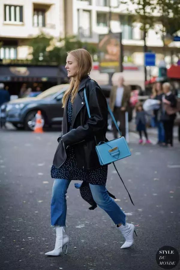 学会oversized外套+短靴的经典套路，让你美成一道街景