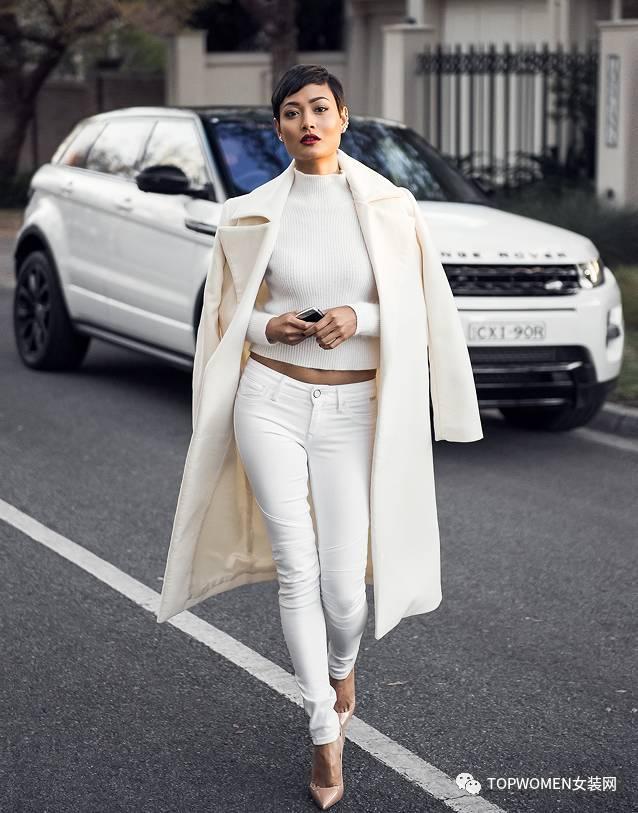 变身精致有品味女王，全白造型打造冬日女神范！