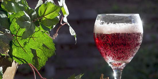 蓝布鲁斯科红起泡酒（图片来源：vinepair.com）